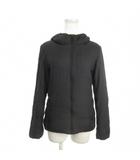 ダウンジャケット M 黒 ブラック フード付き 長袖 無地 /AO17 ■GY61