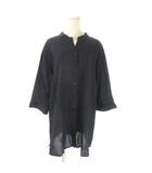 signe チュニック シャツ 46 紺 ネイビー ノーカラー 七分袖 /AO17 ■GY61