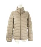 ダウンジャケット M ベージュ 無地 スタンドカラー 長袖 /AO17 ■GY61
