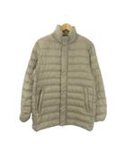 ダウンジャケット L グレージュ 無地 スタンドカラー 長袖 /AO11 ■GY61