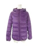 ダウンジャケット L 紫 パープル 無地 フード付き 長袖 /AO14 ■GY61