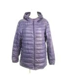 ダウンジャケット XL 紫 パープル フード付き 長袖 無地 /AH30 ■GY61