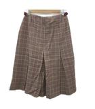 フレアスカート ウール 16 XL 大きいサイズ マルチカラー チェック柄 ミモレ丈 /SM20 ■GY61