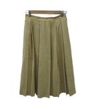 プリーツスカート ロング丈 69-94 ベージュ /SM26 ■GY61