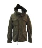 ミッシェルクランオム M.K HOMME ミリタリージャケット ミドル丈 フード付き 2WAY カーキ /SM34 ■GY61