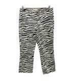 Sマックスマーラ 'S Max Mara クロップドパンツ アンクル丈 40 L 黒 ブラック ゼブラ柄 /SM38 ■GY61