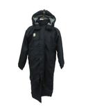 デサント DESCENTE ベンチコート ロング丈 L 黒 ブラック フード付き 裏ボア /HO64 ■GY61