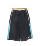 ナイキ NIKE DRI FIT ショートパンツ M 紺 ネイビー 青 ブルー ショート丈 サイドライン ウエストゴム /CK39 ■GY58