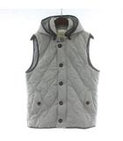 イッカ ikka フード付きベスト XL グレー キルティング /GR ■GY58