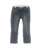 デニム ジーンズ 25 青 ブルー クロップド丈 ボタンフライ /GR ■GY58