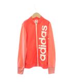 アディダス adidas ジャケット ジャージ 140 オレンジ 長袖 ロゴプリント 切り替えデザイン /LP ■GY58