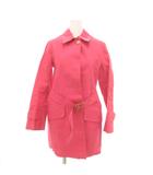 マッキントッシュ MACKINTOSH ステンカラーコート ゴム引きコットン ベルト付き 34 ピンク /UO ■GY61