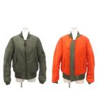 アヴィレックス AVIREX マウジー MOUSSY MA-1 フライトジャケット ブルゾン リバーシブル 2 カーキ ミリタリー ■GY61 /TZ