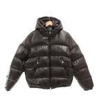 ダウンジャケット ブルゾン フード 光沢 L 黒 ブラック /JS ■GY61