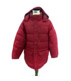 ダウンジャケット ミドル丈 フード付き XL 赤 レッド /HO34 ■GY61
