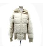 ダウンジャケット ミドル丈 スタンドカラー 無地 38 オフホワイト /SY51 ■GY61