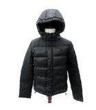 ダウンジャケット ミドル丈 フード付き 黒 ブラック /HO26 ■GY61