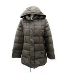 ダウンジャケット ロング丈 フード付き 40 ダークブラウン /HO28 ■GY61