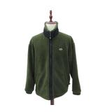 ファーストダウン FIRST DOWN フリースジャケット ミドル丈 ストライプ柄 L 緑 グリーン /SM20 ■GY61