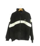 バンズ VANS M Boa Fleece JKT ボアフリースジャケット 上着 L 黒 ブラック 白 ホワイト スタンドカラー ロゴ 122C1090500 /MN6 ■GY61