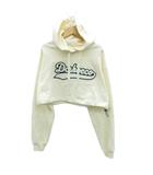 ディーシーシューズ DC SHOES パーカー クロップド丈 プルオーバー L アイボリー ロゴ /SM22 ■GY61