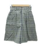 クリスチャンディオール Christian Dior キュロットパンツ ショートパンツ M グレー チェック柄 /YS27 ■GY61
