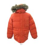 ユニクロ UNIQLO ダウンジャケット ミドル丈 XL オレンジ フード付き /HO61 ■GY61