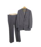 スーツ スリーピース ジャケット ベスト パンツ 94A6 紫 パープル ストライプ 長袖 シングルブレスト スーツカバー付 /MN16 ■GY61