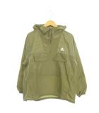 アディダス adidas ウーブンアノラック プルオーバージャケット スポーツウエア S 緑 グリーン フード付き 長袖 ハーフジップ /MN26 ■GY61