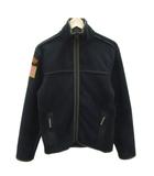 ポロジーンズ ラルフローレン POLO JEANS フリースジャケット ミドル丈 M 黒 ブラック スタンドカラー /SM51 ■GY61