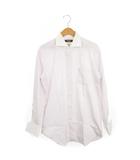 ポールスチュアート PAUL STUART クレリックシャツ Yシャツ ワイシャツ 長袖 ストライプ GLOBAL 41-84 白 ホワイト /AH11 ■GY61