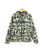 ニューバランス NEW BALANCE ウインドブレーカー ジップパーカー M 緑 グリーン 総柄 /MN17 ■GY61