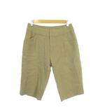 ショートパンツ ハーフ リネンライク M 茶 ブラウン /AH17 ■GY61