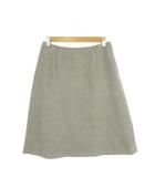 タイトスカート ひざ丈 起毛 アンゴラ混 M グレー /AH14 ■GY61