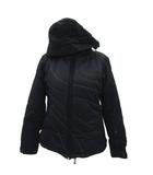 ロキシー ROXY スノーボードウエア 中綿ジャケット ナイロン ミドル丈 M 黒 ブラック フード付き /SY10 ■GY61