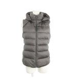 ユニクロ UNIQLO ダウンベスト フード付き L グレー /AH30 ■GY61