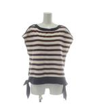 イエナ IENA ベスト プルオーバー ボーダー柄 リボン 紺 ネイビー 白 ホワイト 赤 レッド /XZ ■GY58