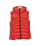ダウンベスト フード付き フロントジップ 無地 赤 レッド ■GY58
