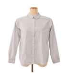 イエナ IENA 20AW シャツ ブラウス 長袖 ストライプ 白 ホワイト ■GY58