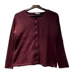 エフデ ef-de アンサンブルニット カーディガン 長袖 15 ワインレッド ■GY58