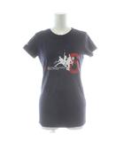 ラルフローレン RALPH LAUREN Tシャツ S ネイビー 紺色 半袖 ラウンドネック プリント /PP ■GY61