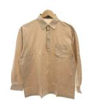 美品 ポロシャツ L ベージュ 長袖 レギュラーカラー プルオーバー /KR ■GY61