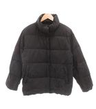 ユニクロ UNIQLO 美品 ダウンジャケット M 黒 ブラック 長袖 スタンドカラー 無地 /SJ ■GY61