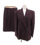 バーバリーズ Burberrys セットアップ スーツ テーラードジャケット スカート ウール 7AR 紫 パープル /JS ■GY61