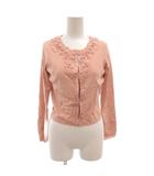 トゥービーシック TO BE CHIC カーディガン ハートモチーフ 刺繍 ビジュー 2 ピンク /FF ■GY61