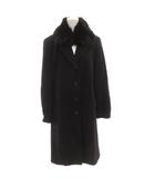 フォックスファーコート アンゴラ ロング 11 黒 ブラック /FF ■GY61