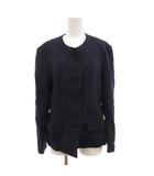 バーバリーズ Burberrys ヴィンテージ ノーカラージャケット ウール 11 紺 ネイビー /JS ■GY61