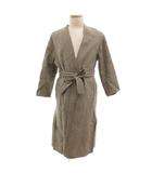 イエナ IENA MANTECO ガウンコート リボンベルト メルトン 34 グレー /JS ■GY61