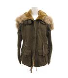 アヴィレックス AVIREX モッズコート ラクーンファー ハーフ丈 M 茶 ブラウン /JS ■GY61