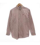 ラルフローレン RALPH LAUREN シャツ 長袖 チェック柄 XL 白 ホワイト 赤 レッド /JS ■GY61